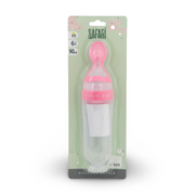Safari Baby Silicone Bottle with Spoon 90ml +6m – Pink