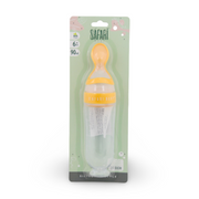 Safari Baby Silicone Bottle with Spoon 90ml +6m – Yellow