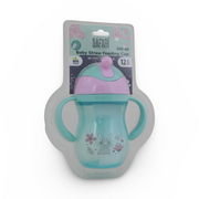 Safari Baby Straw Feeding Cup with Handles 260ml 12m+ – Turquoise & Pink - Baby Essentials