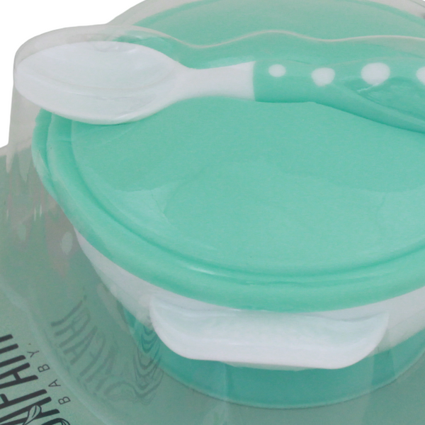 Safari Baby Suction Bowl with Spoon 4m+ – Mint