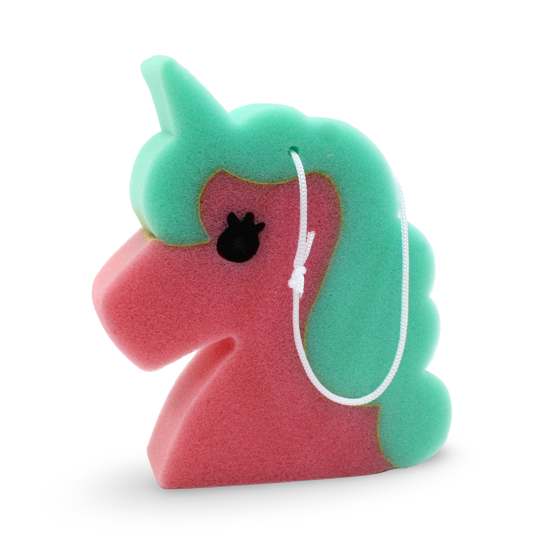 Unicorn Baby Bath Sponge – Pink & Mint - Baby Essentials - OKO
