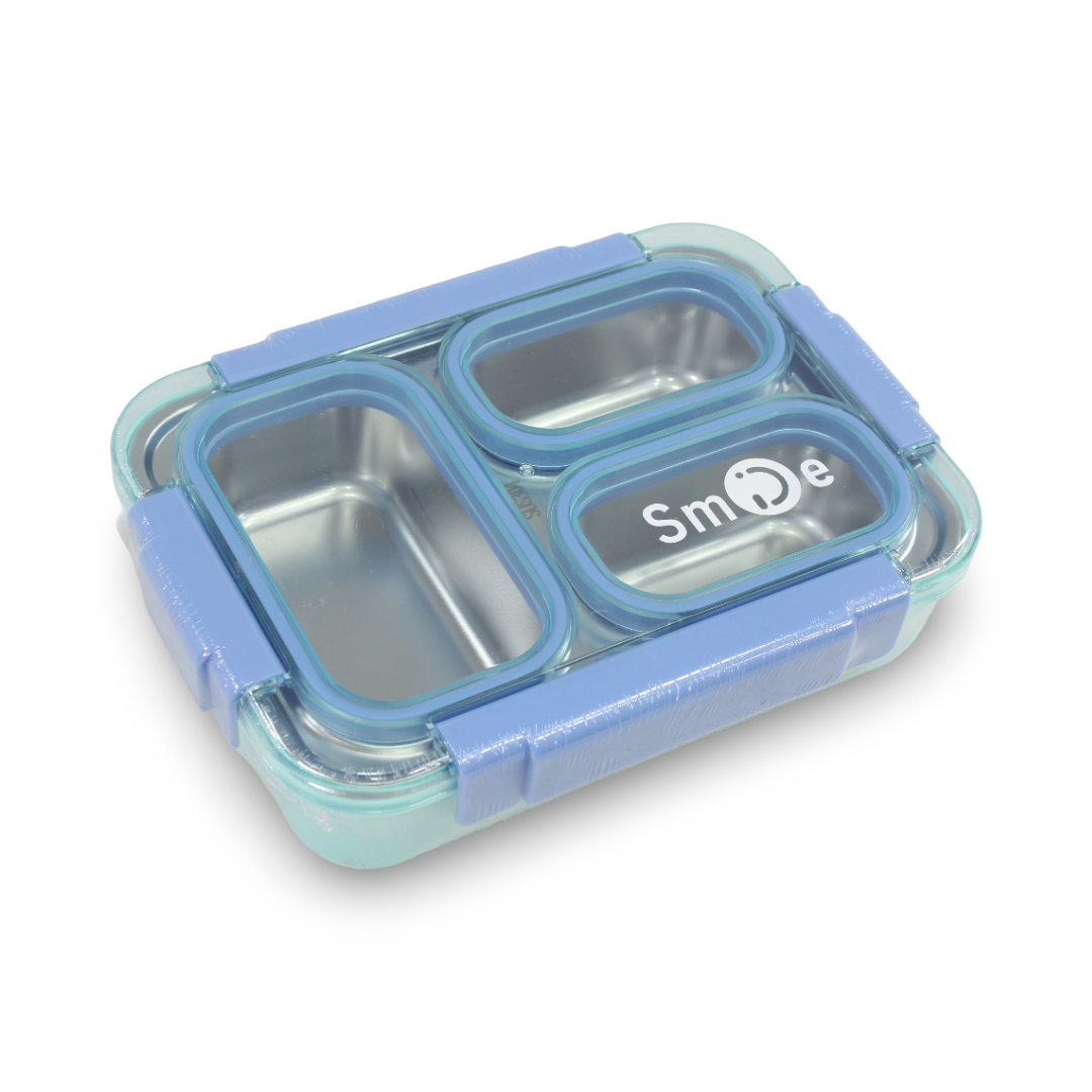 Smile Stainless Steel Lunch Box 710ml – Aqua
