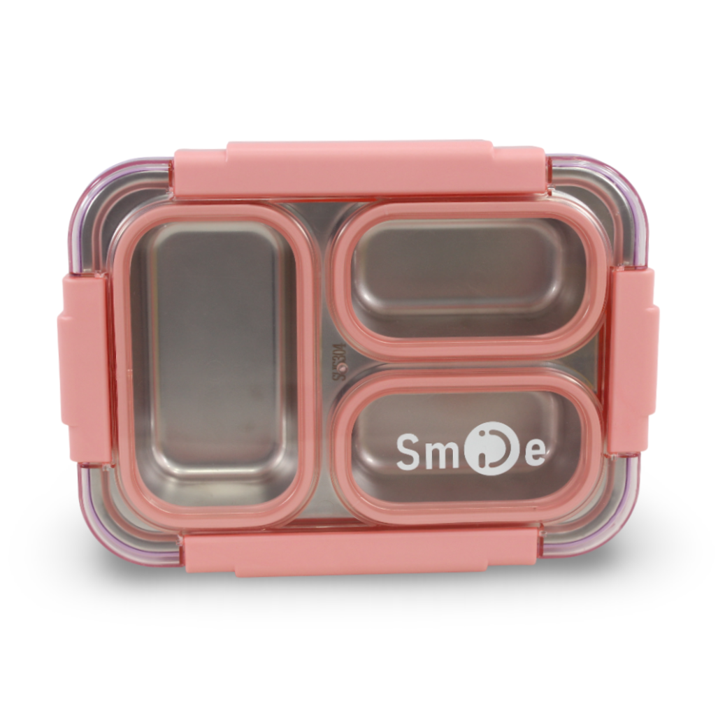 Smile Stainless Steel Lunch Box 710ml – Purple