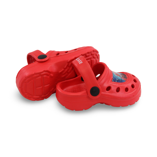 Baby Boys Rubber Crocs – Red with Spider-Man Print