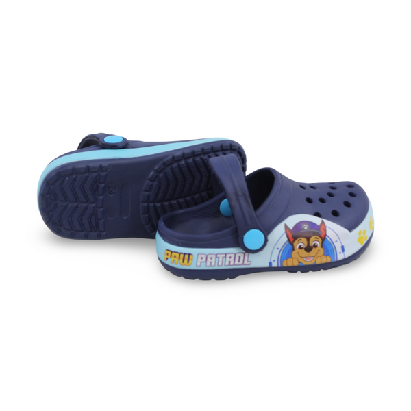 Baby Boys Rubber Crocs – Navy with Paw Patrol Print