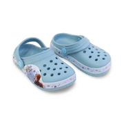Baby Girls Rubber Crocs – Baby Blue with Frozen Print