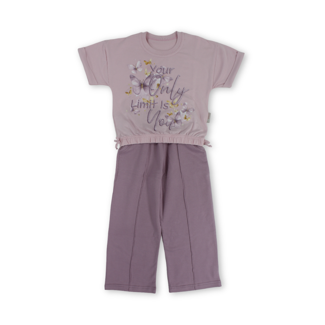 Girls Cotton Pajama – Butterflies Print - Clothing - Dream