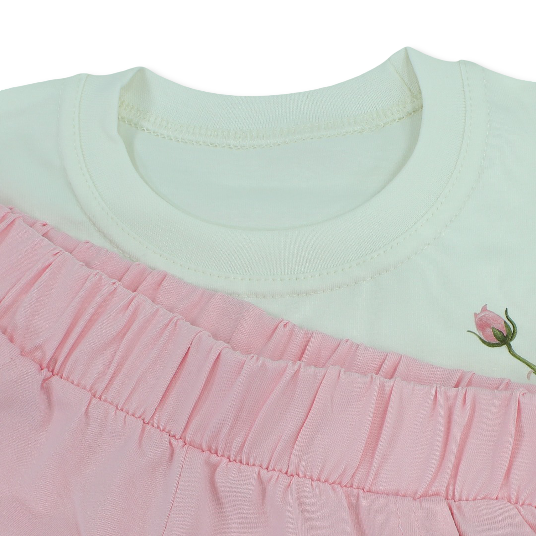 Girls Cotton Pajama – Pink with Hello kitty Print