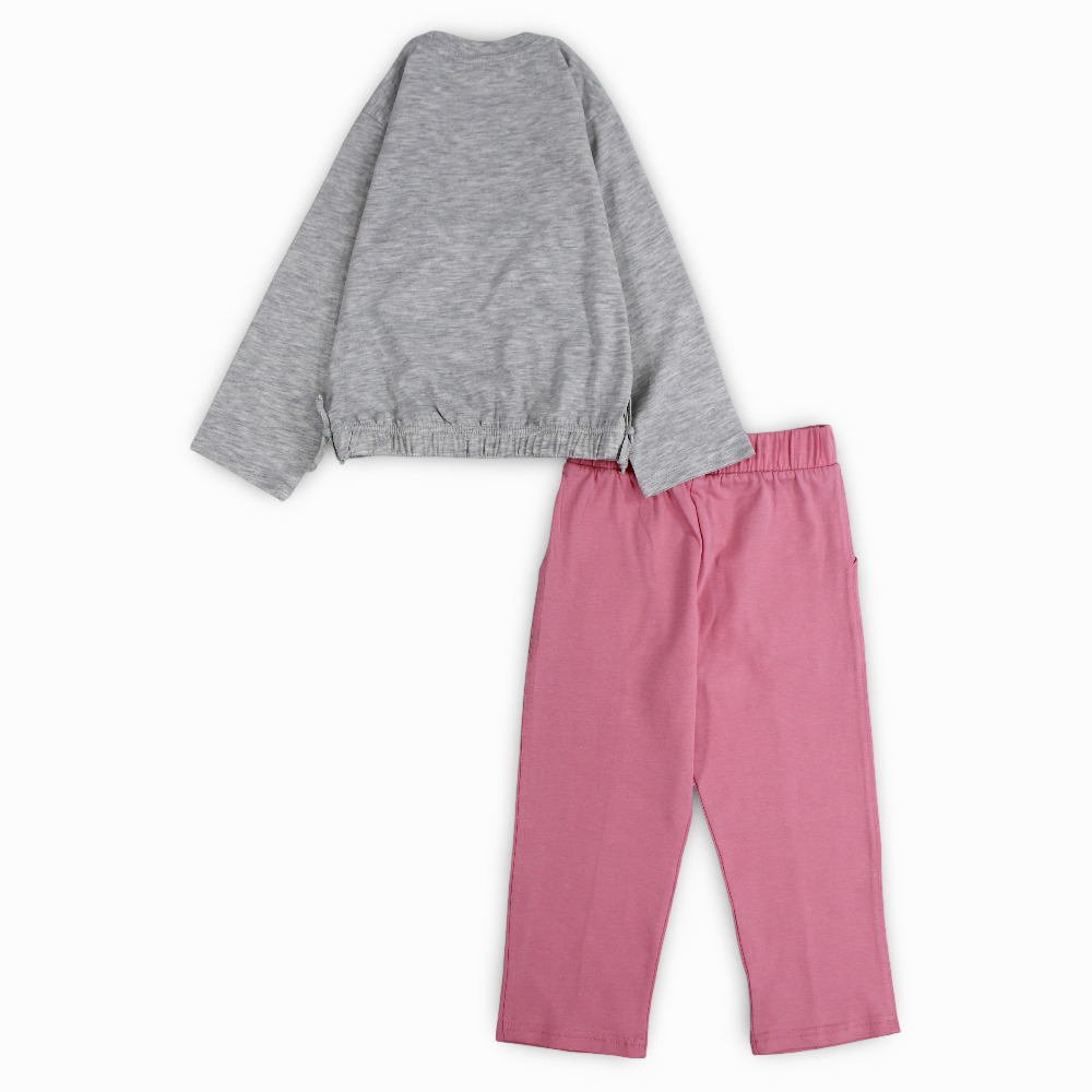 Girls Cotton Pajama Set - "Hello Kitty" Print