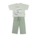 Boys Cotton Pajama – Pestage with "Sum Mer Vaca Tion" Print