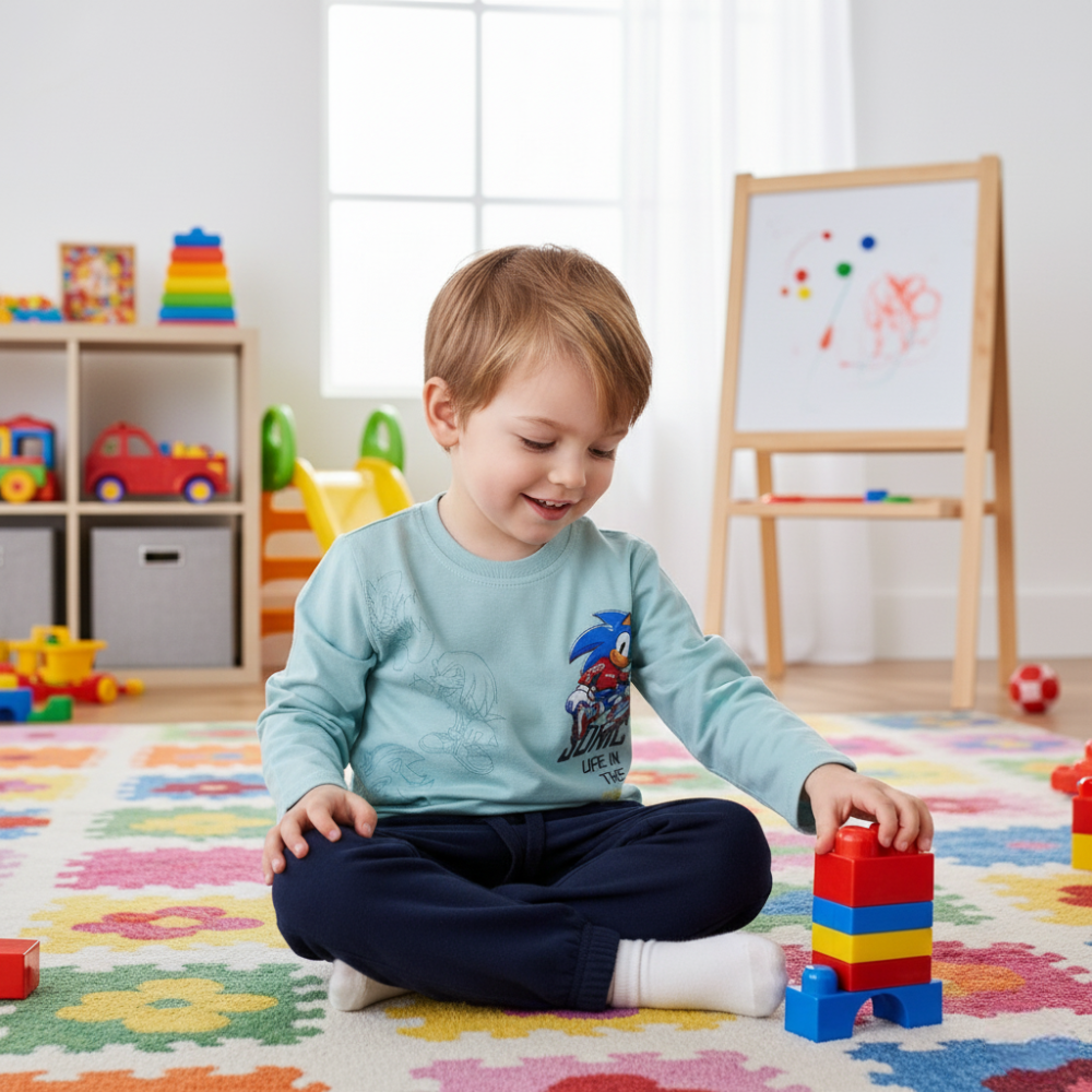 Boys Cotton Pajama Set - Sonic the Hedgehog Print