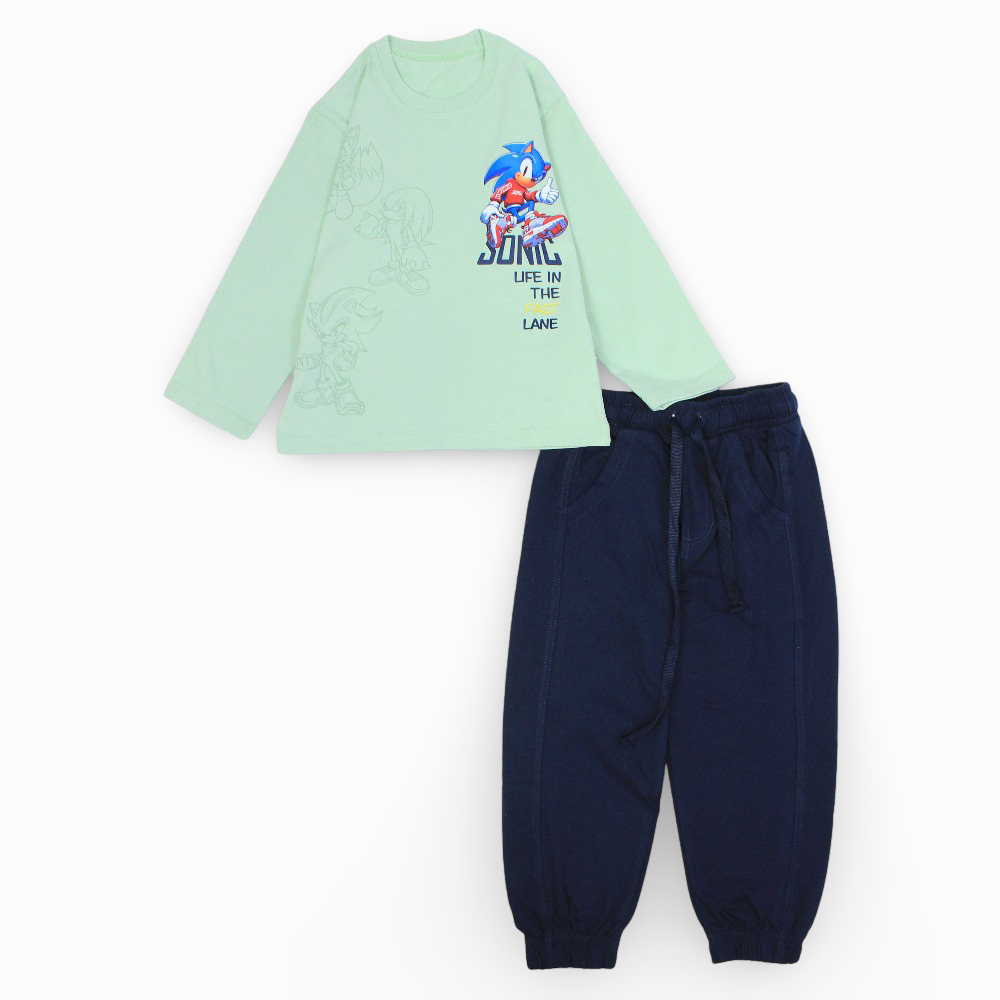 Boys Cotton Pajama Set - Sonic the Hedgehog Print