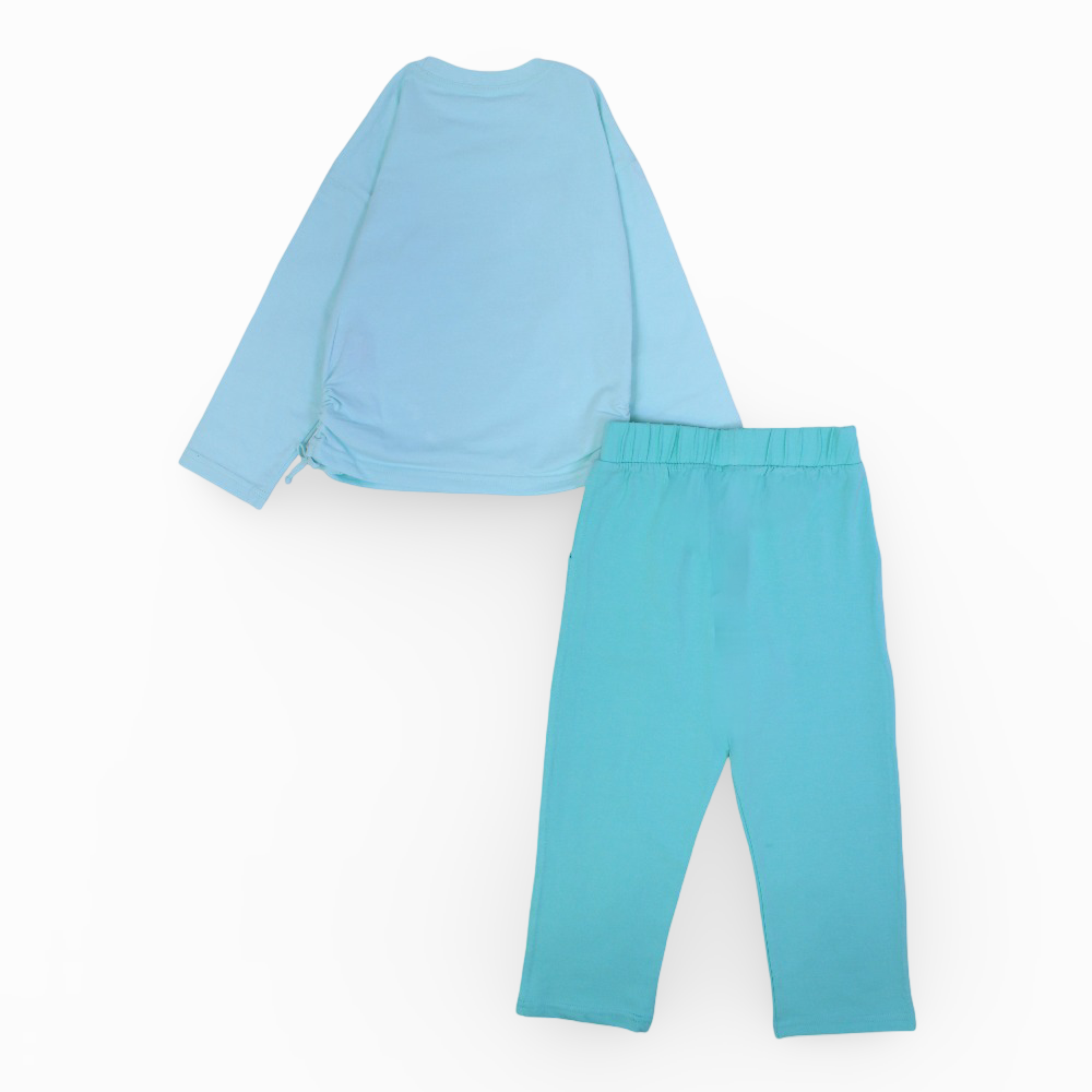 Girls Cotton Pajama Set - Butterfly Print