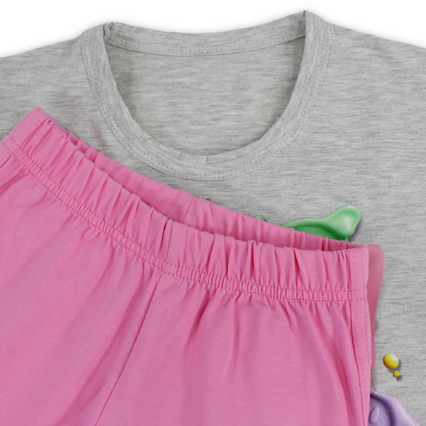 Girls Cotton Pajama –  "Smile be Happy" Print