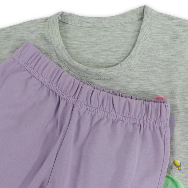 Girls Cotton Pajama –  "Smile be Happy" Print