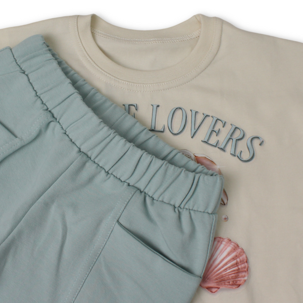 Boys Girls Cotton Pajama – "Seaside Lovers & Beach Club" Print
