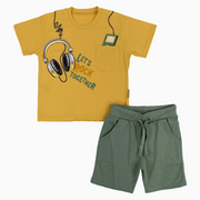 Boys Cotton Pajama Set – Let’s Rock Together Design