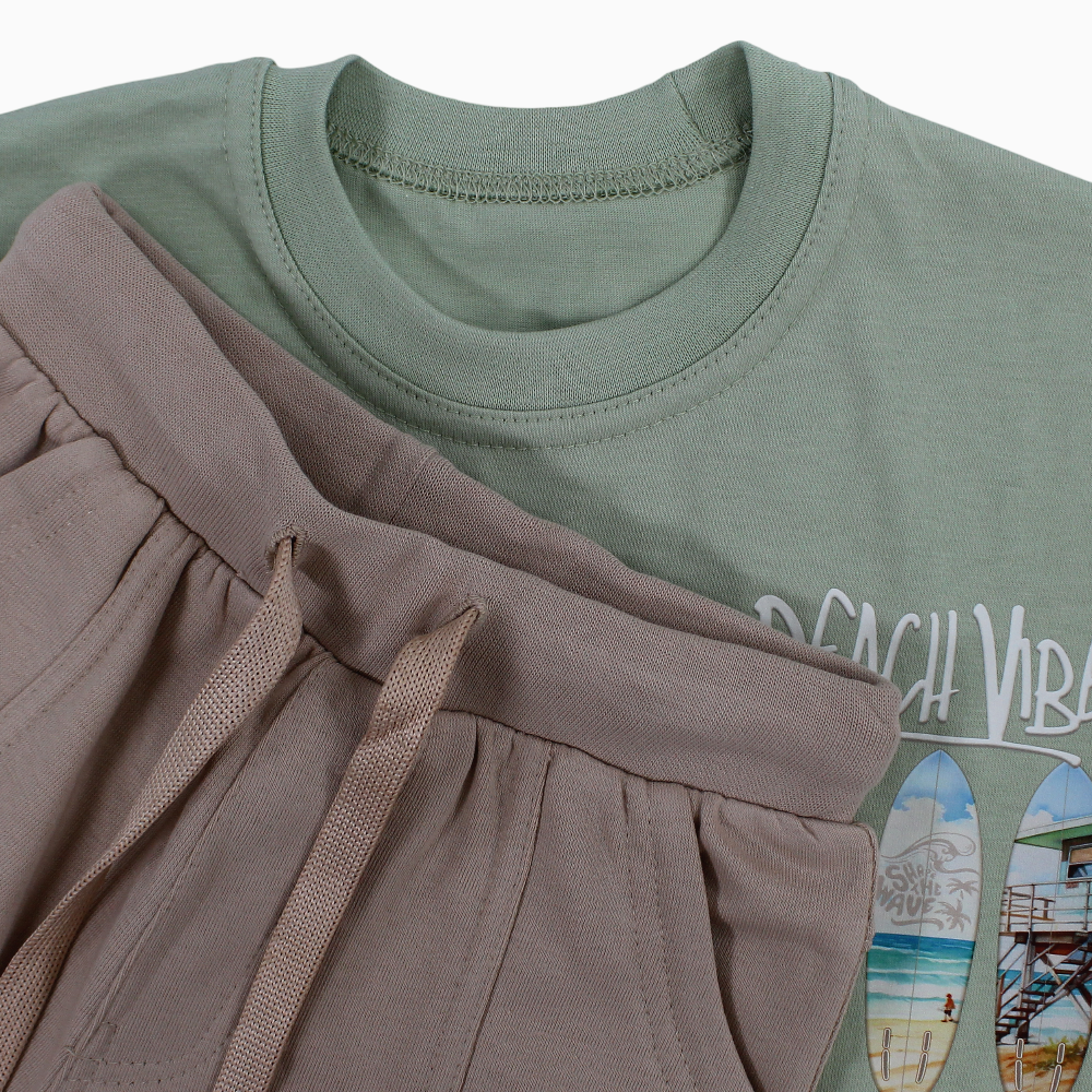 Boys Cotton Pajama Set – Beach Vibes Design