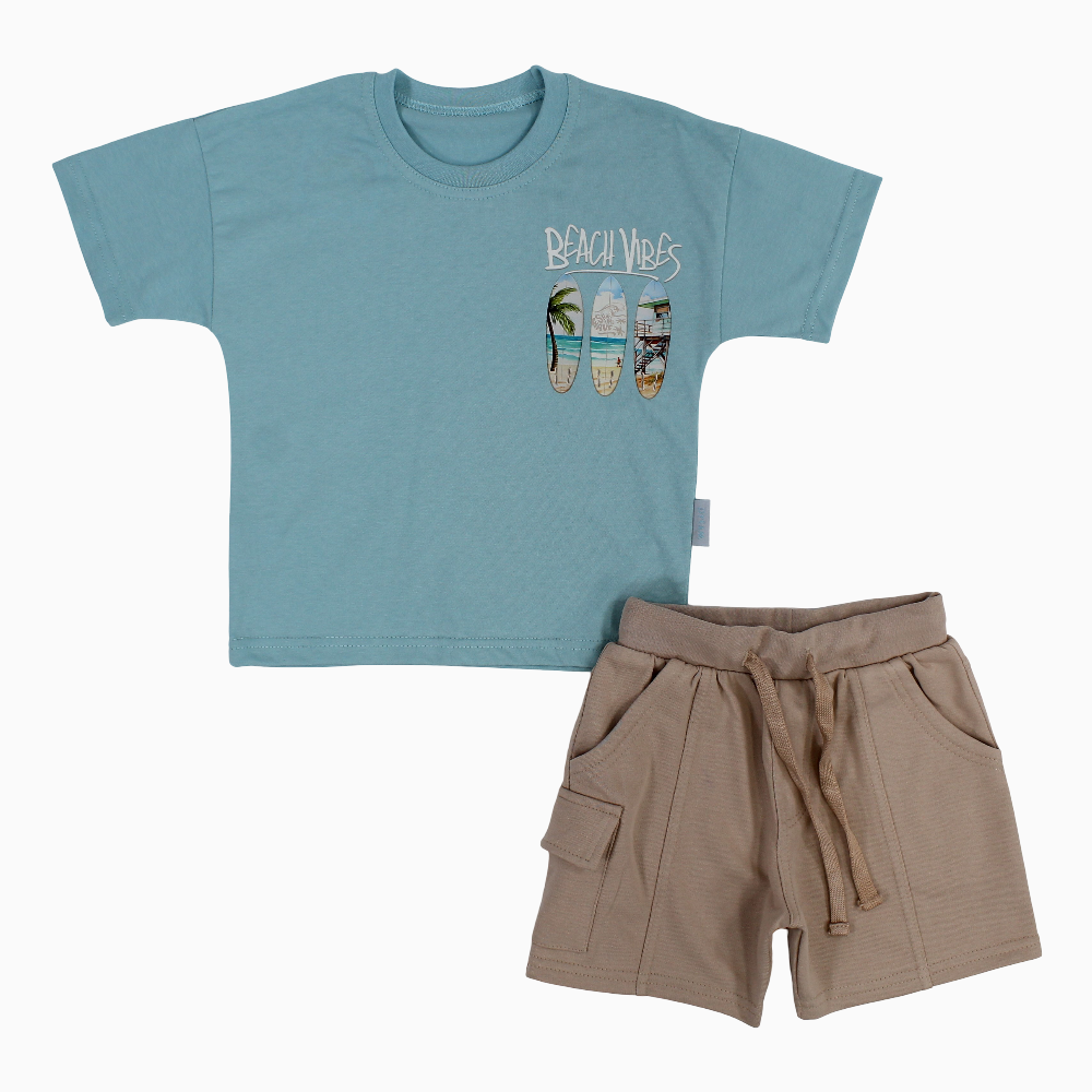 Boys Cotton Pajama Set – Beach Vibes Design