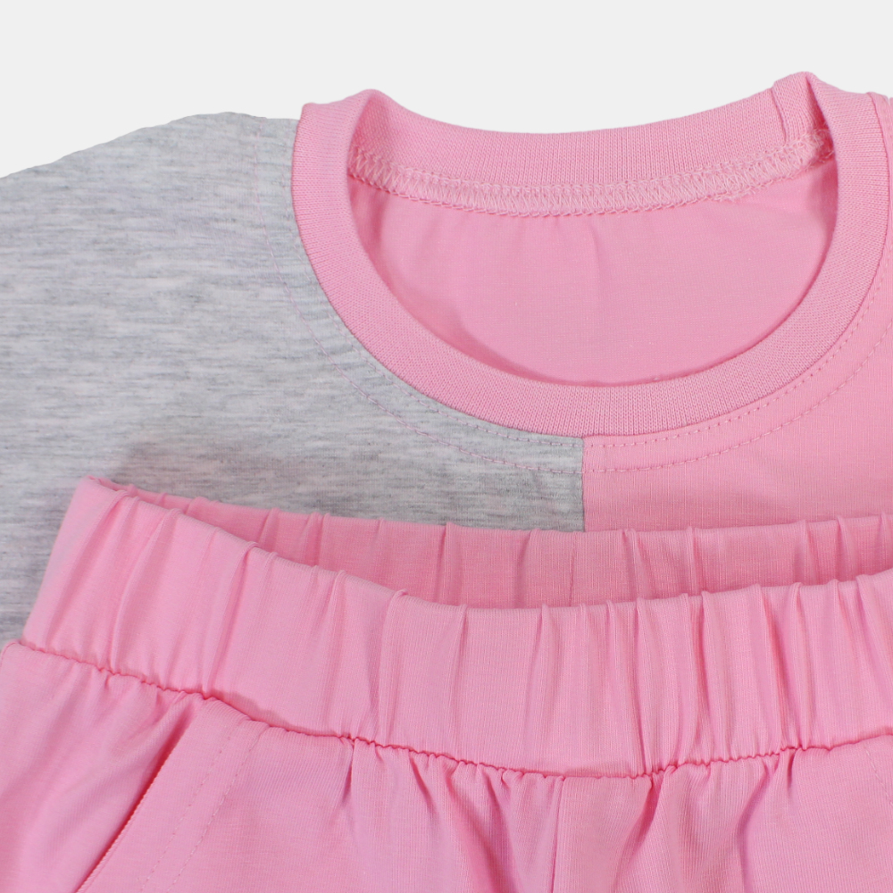 Girls Barbie Short-Sleeved Pajama Set – Cotton