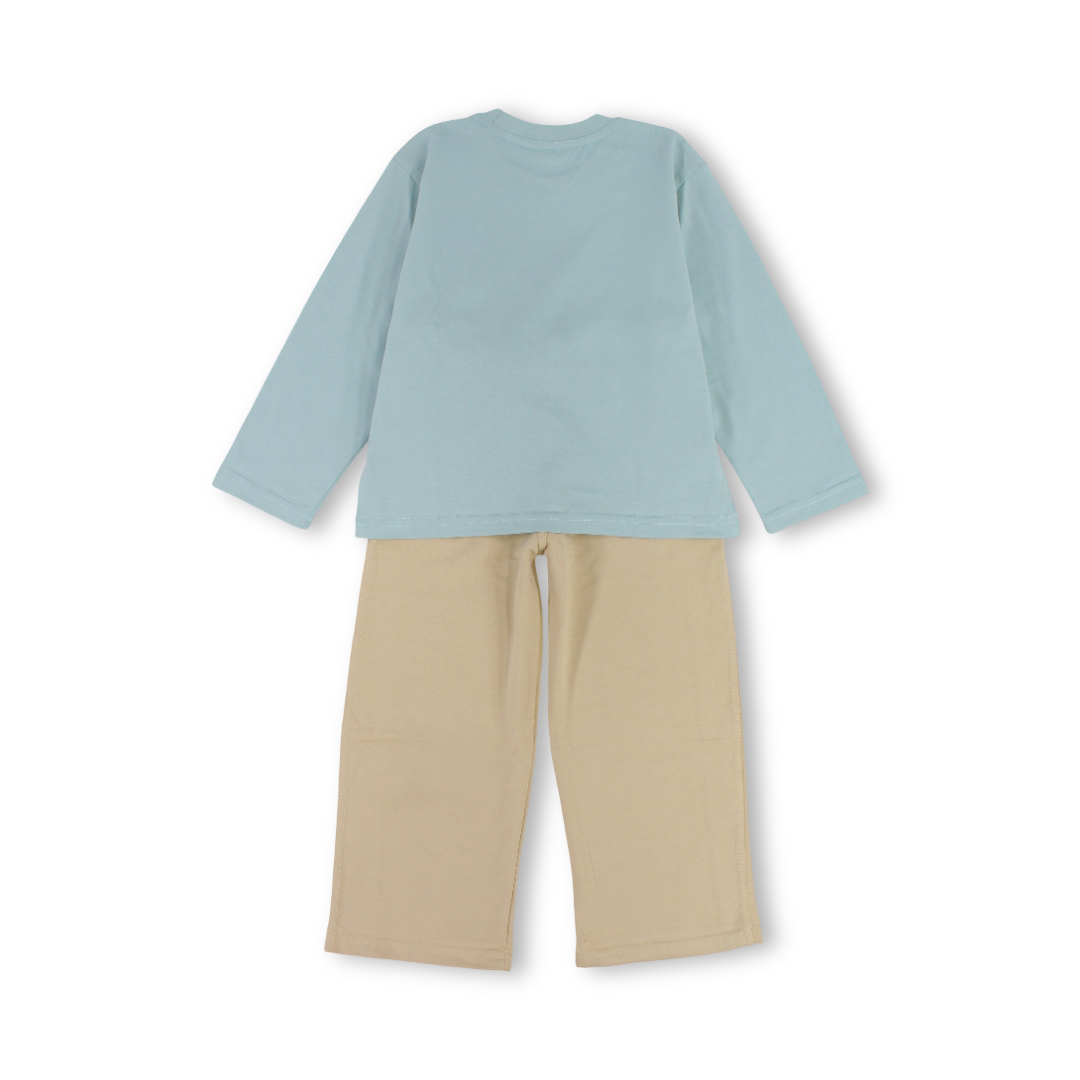 Boys Cotton Long-Sleeved Pajama – "Crashed" Print