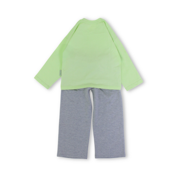 Boys Cotton Long-Sleeved Pajama – " Off Line Society" Print