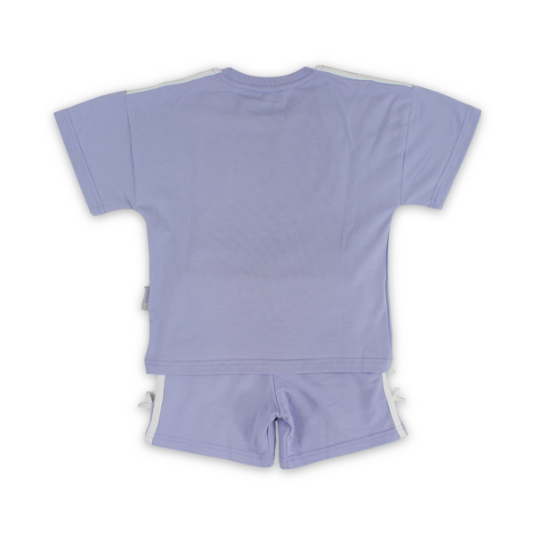 Girls Cotton Pajama Set – Pink with "Smile" Print