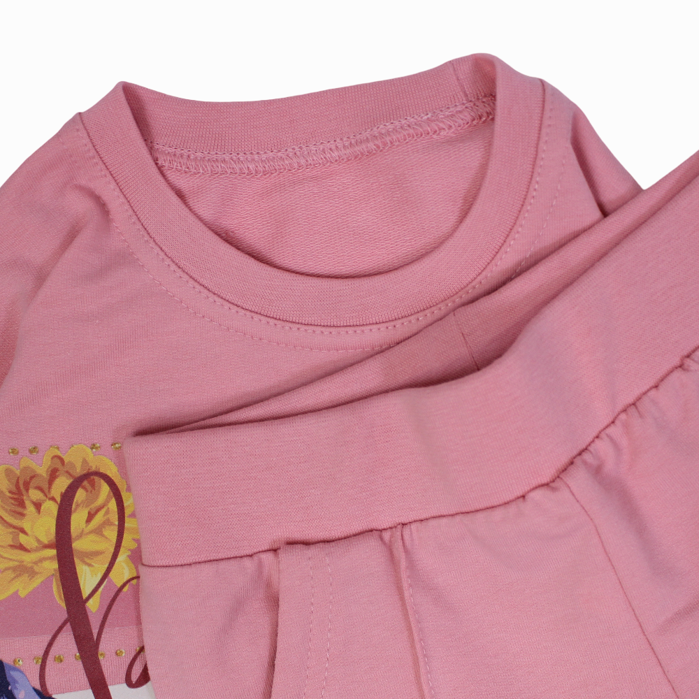 Girls Cotton Pajama Set - "Believe in Dreams" Print