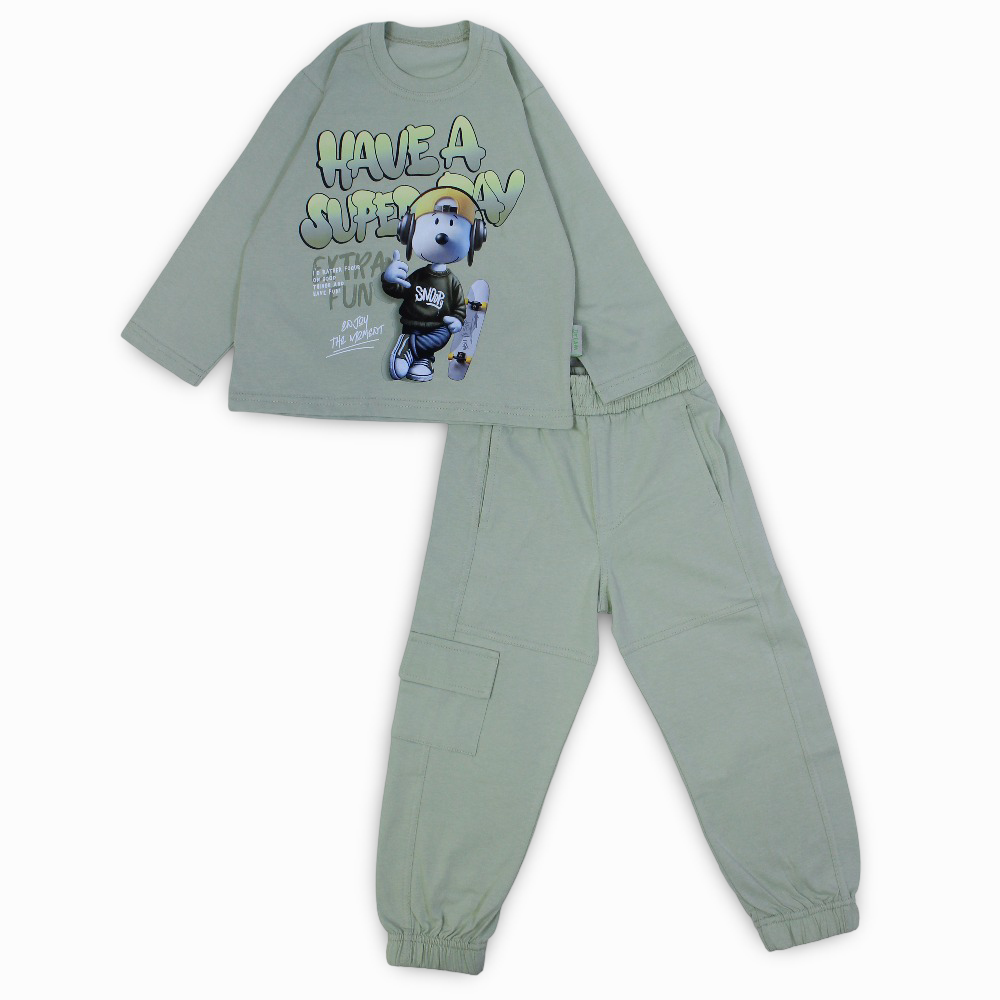 Boys Cotton Pajama Set - Snoopy Print