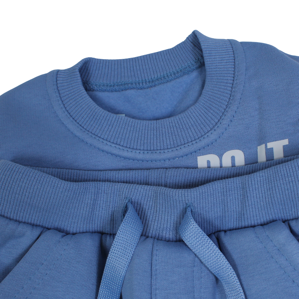 Boys Cotton Pajama Set – Baby Blue with “Do it Your Way“ Print