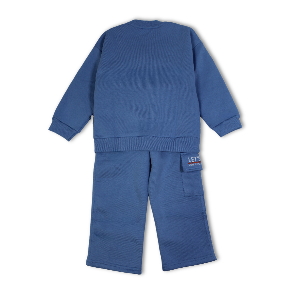Boys Cotton Pajama Set – Baby Blue with “Do it Your Way“ Print