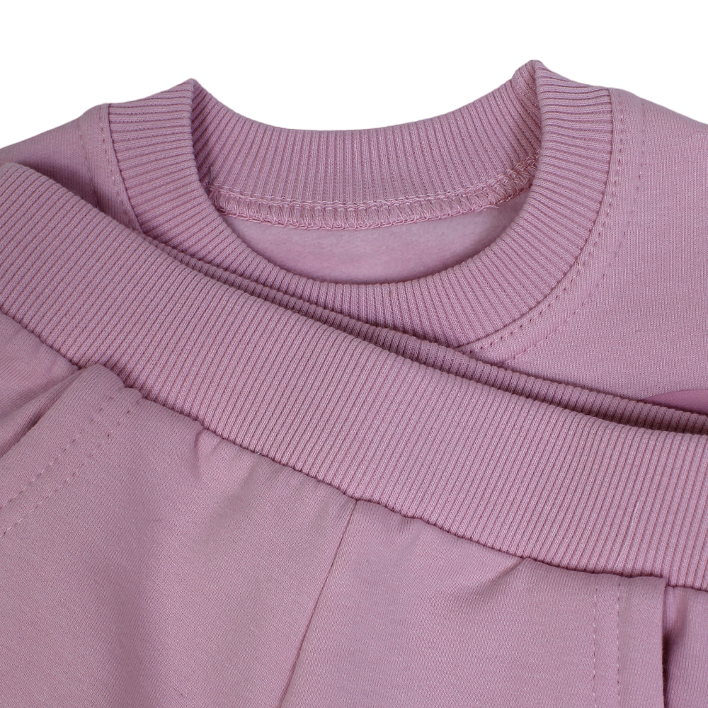 Girls Cotton Pajama Set – Pink with “Smiley World“ Print