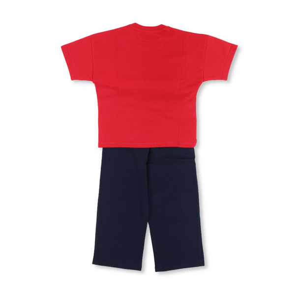 Boys Cotton Pajama – Red with Spider-Man Print