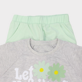 "Let Happiness Bloom" Long-Sleeved Fleeced Pajama