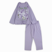 Girls Cotton Pajama Set - Wild Rose Print