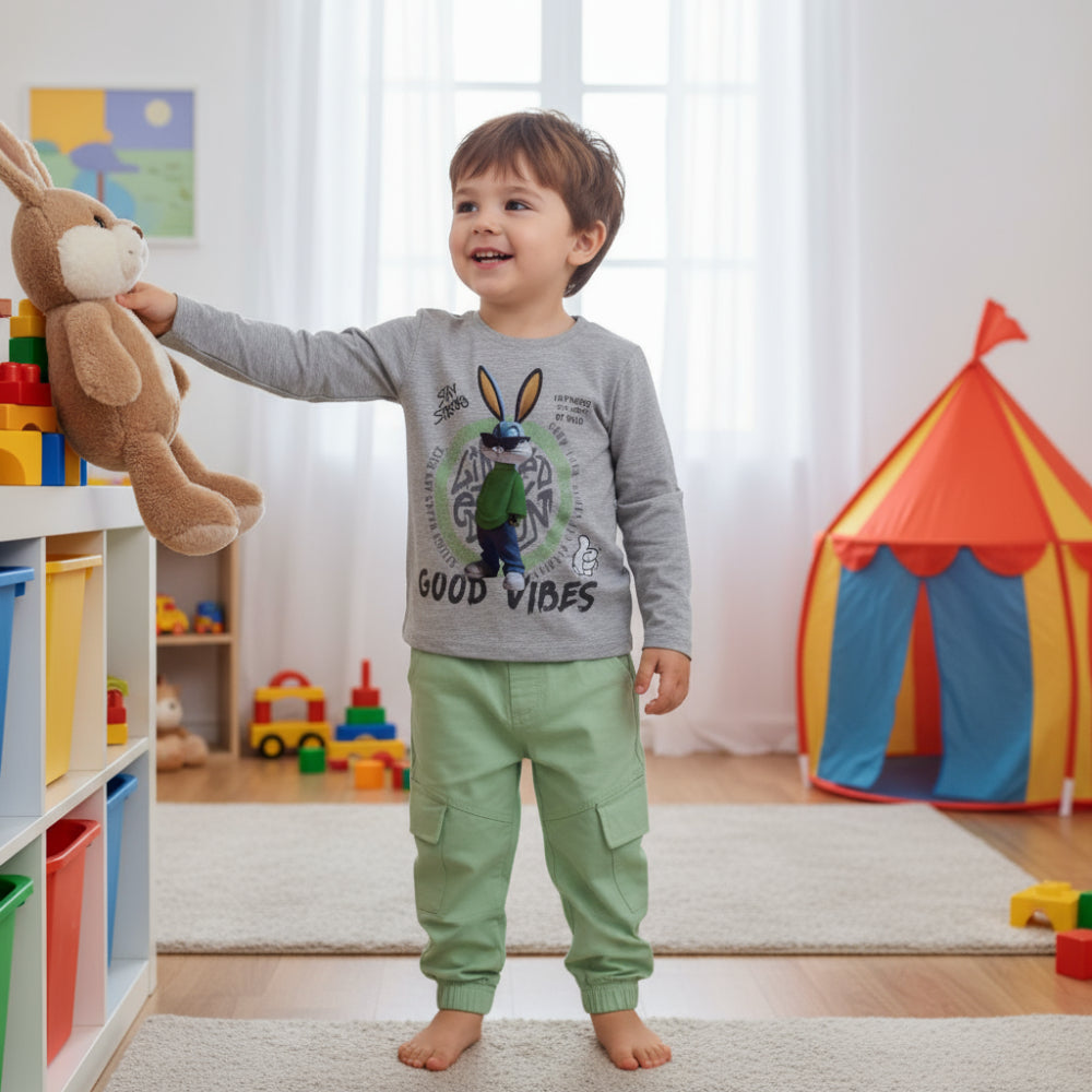 Boys Cotton Pajama Set - Bugs Bunny Print