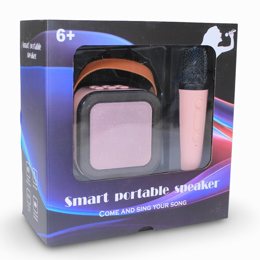 Smart Portable Speaker with Mic - Pink