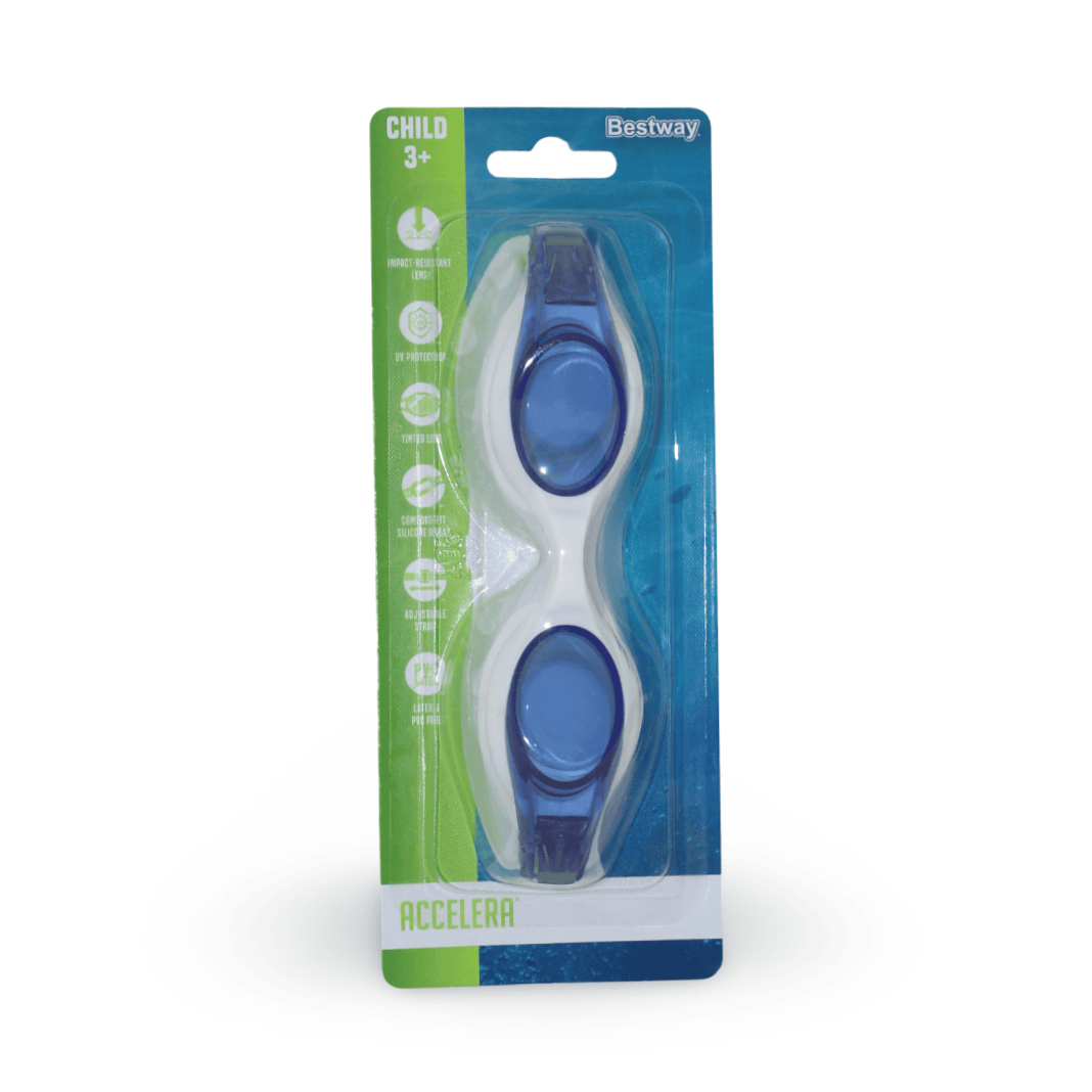 Bestway Accelera Children's Swimming Goggles Child 3+ – Blue