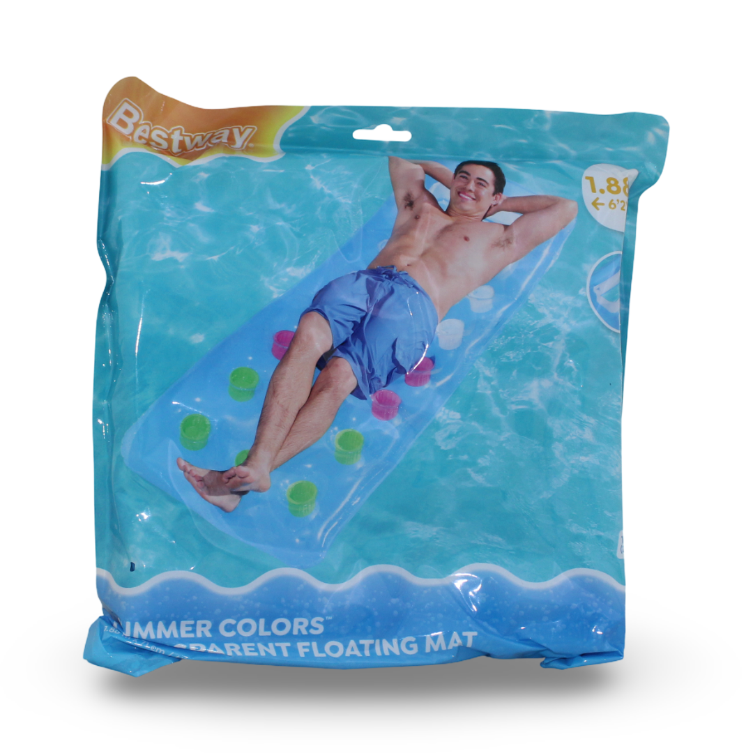 Bestway Summer Colors Transparent Floating Mat – Blue