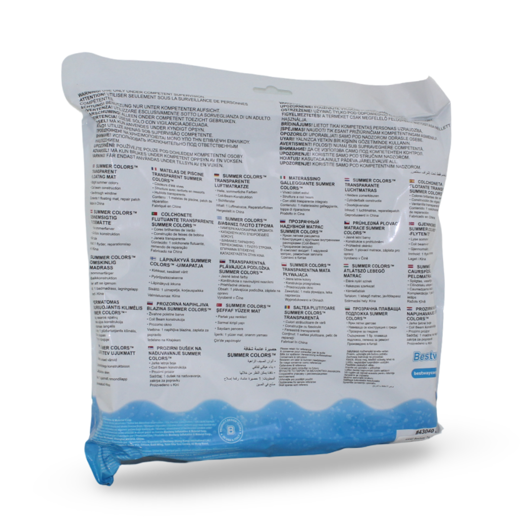 Bestway Summer Colors Transparent Floating Mat – Blue
