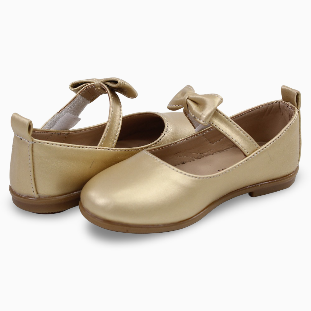 Baby Girls Leather Ballerina - Shiny Finish