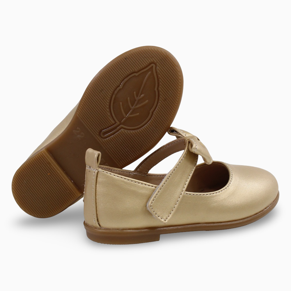 Baby Girls Leather Ballerina - Shiny Finish