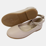 Girls Beige Leather Shoes