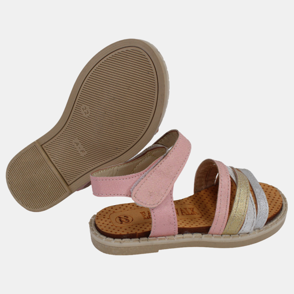 Girls Leather Sandals - Soft Colors
