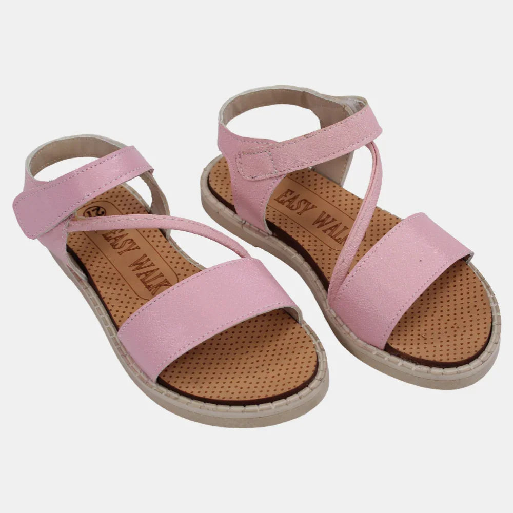 Girls Leather Sandals - Clothing - Easy