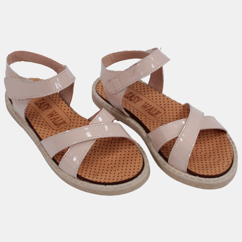 Girls Leather Sandals – Soft Colors