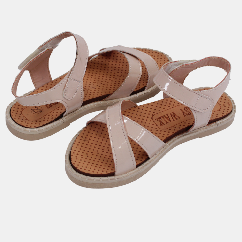 Girls Leather Sandals – Soft Colors