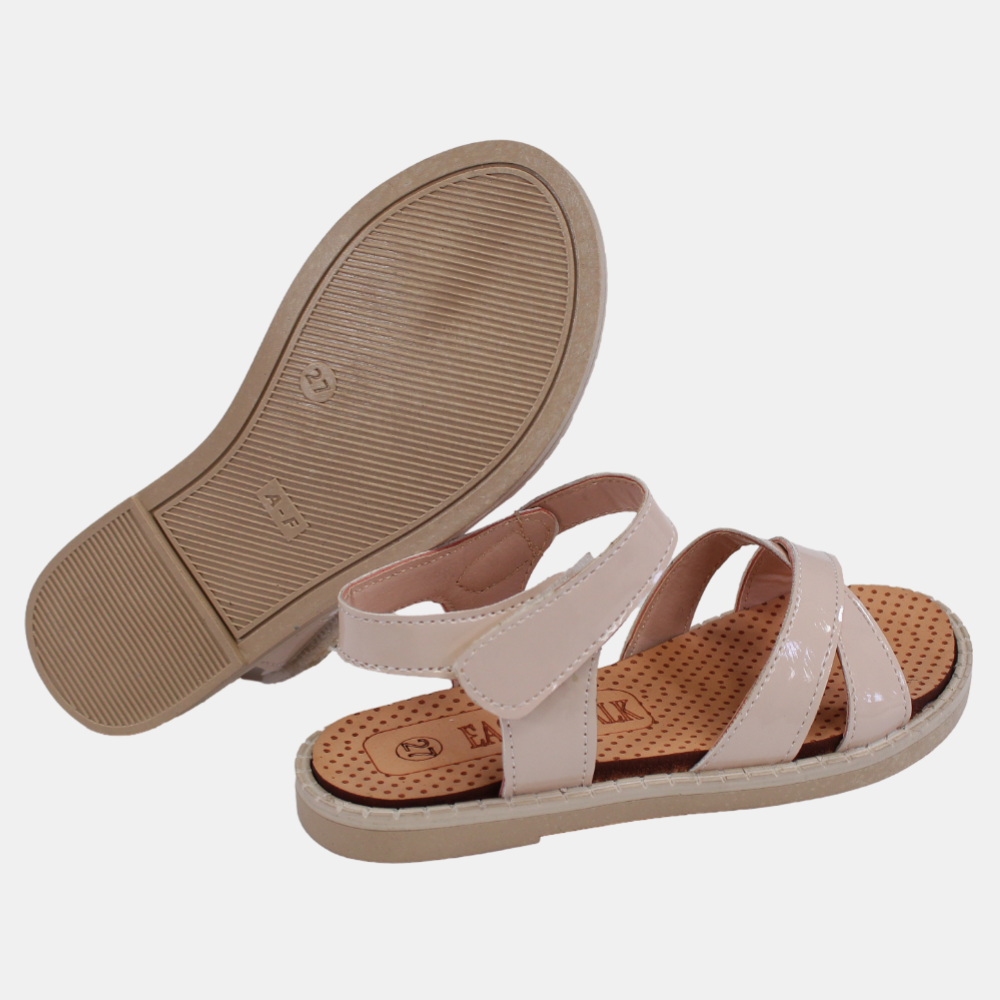 Girls Leather Sandals – Soft Colors