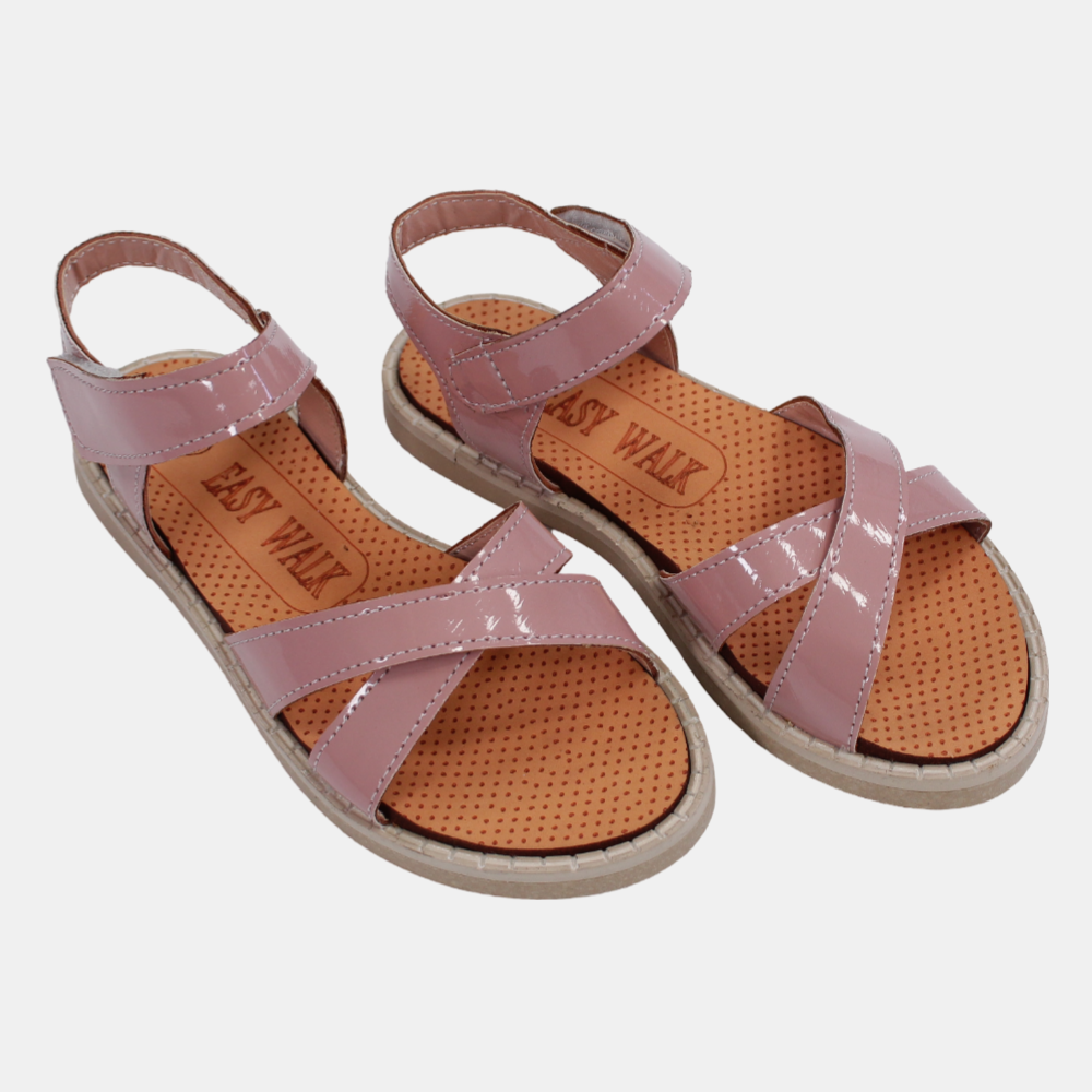 Girls Leather Sandals – Soft Colors