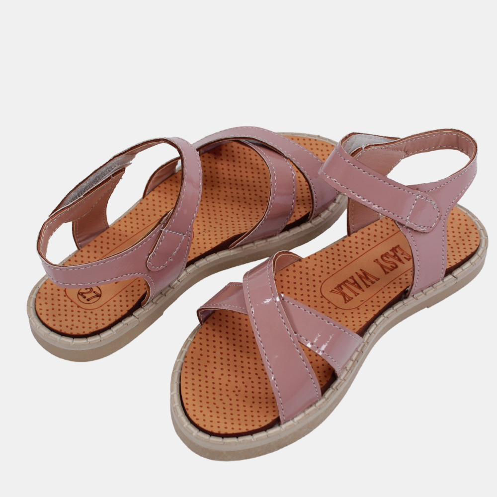 Girls Leather Sandals – Soft Colors